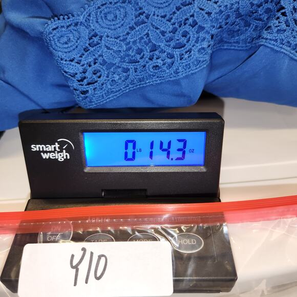 SHEIN CURVE Maxi Slip Dress Women 2XL Blue V Neck Crochet Sheer Lightweight Boho - Picture 10 of 10